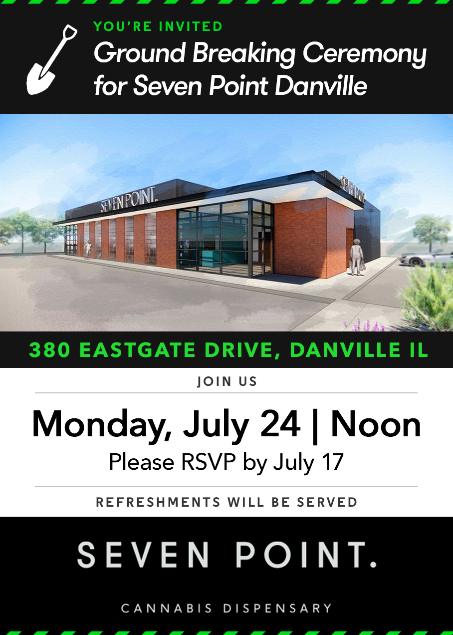 Invitation to Danville, Il Seven Point Ground Breaking event on Monday July 24th 2023 at 12pm.